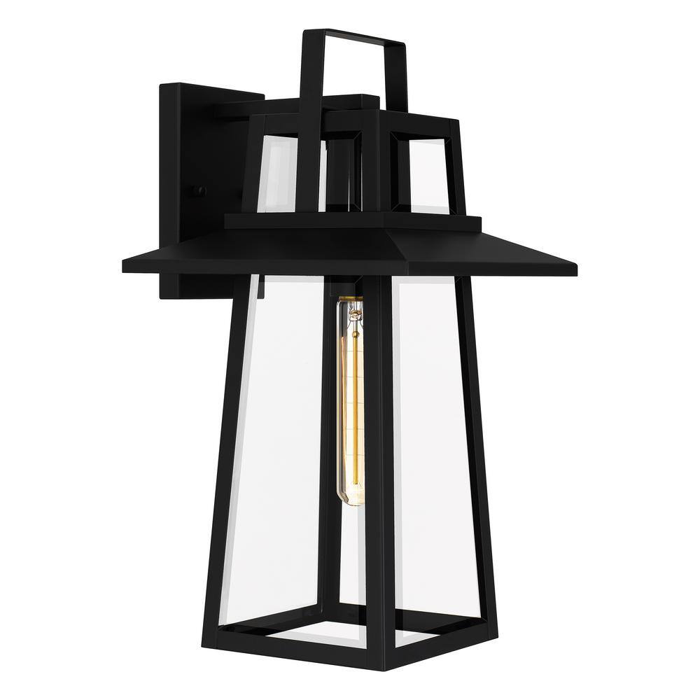 Devonport 1-Light Matte Black Hardwired Outdoor Wall Lantern Sconce price history on PriceWatchPro