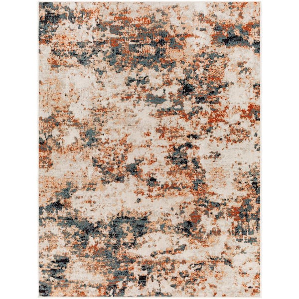 Livabliss Redondo beach Burnt Orange 9 ft. x 12 ft. Modern Indoor/Outdoor Area Rug
