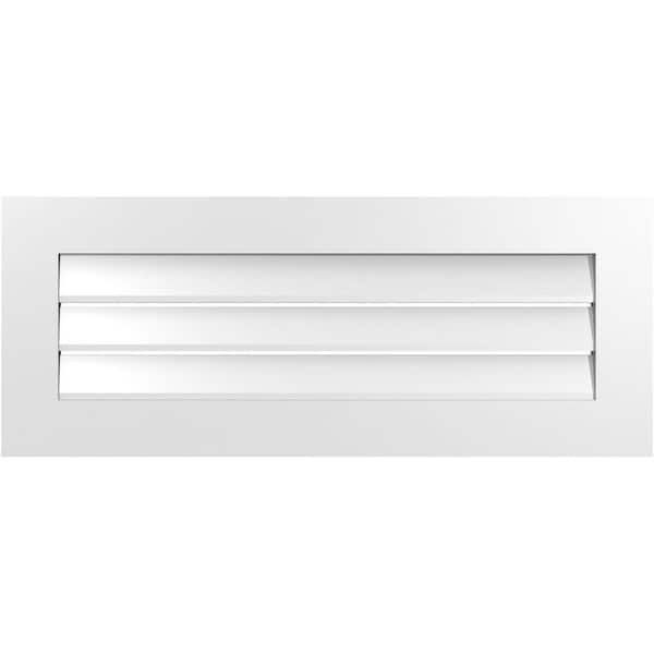 Ekena Millwork 40 in. x 16 in. Vertical Surface Mount PVC Gable Vent: Functional with Standard Frame