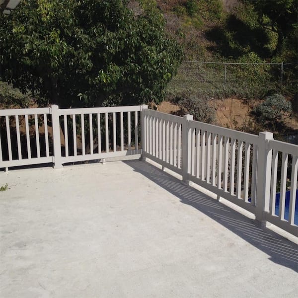 Naples 3 ft. H x 8 ft. W Tan Vinyl Railing Kit