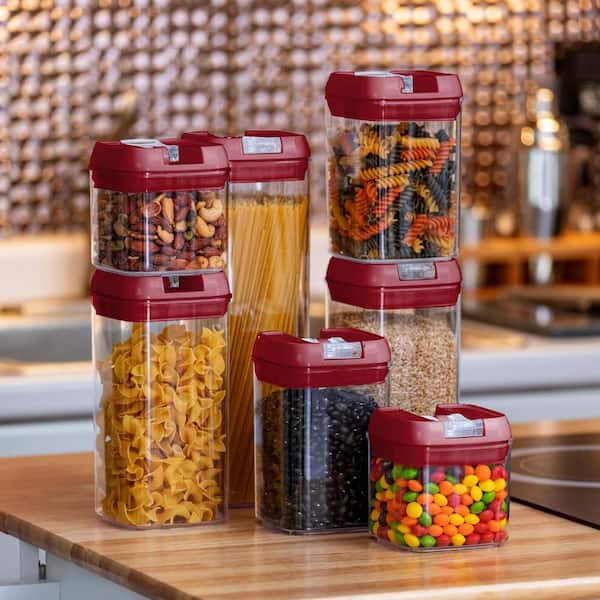 https://images.thdstatic.com/productImages/46ad3fb4-62ce-448e-a79f-39b3e97e567e/svn/clear-cheer-collection-kitchen-canisters-cc-7pcfstrcnr-red-fa_600.jpg