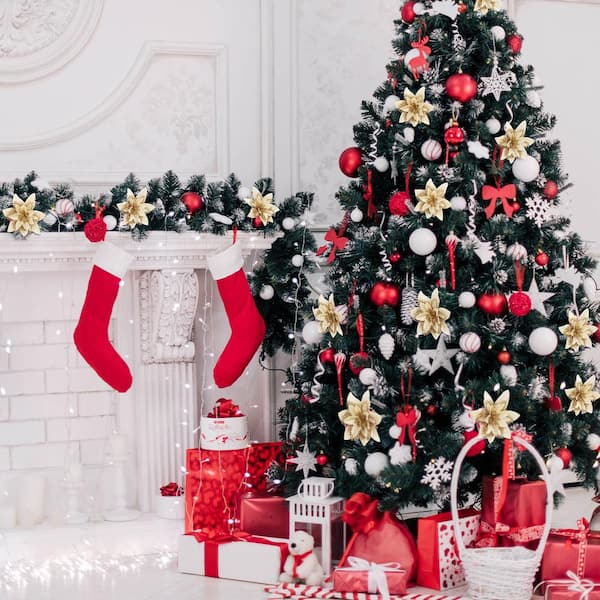 3 Red Velvet Ball Pick Home Christmas Decoration Diy Craft Supply For  Arrangement 12 Length 