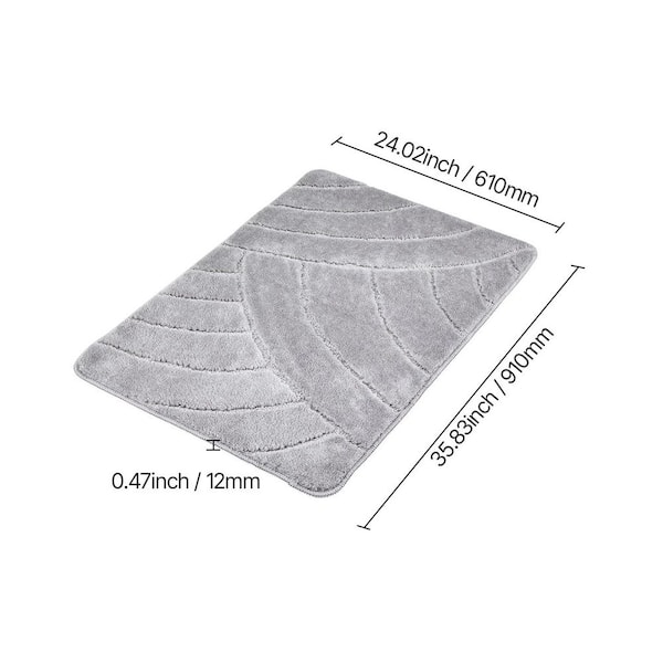 Outdoor Front Door Entrance Mat 35. 83x24. 02 in., Easy-Clean Low-Profile Grey, for Entryway/Patio, 1 Piece, 2025 Update