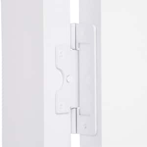 64 in. x 80 in. Seabrooke Louver Over Panel White Hollow Core PVC Vinyl Interior Bi-Fold Door