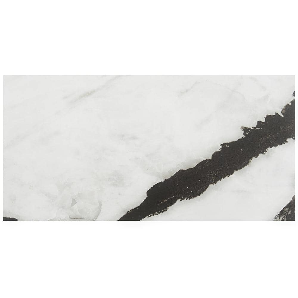 Saroshi Panda White Matte Porcelain Marble Look Floor and Wall Tile