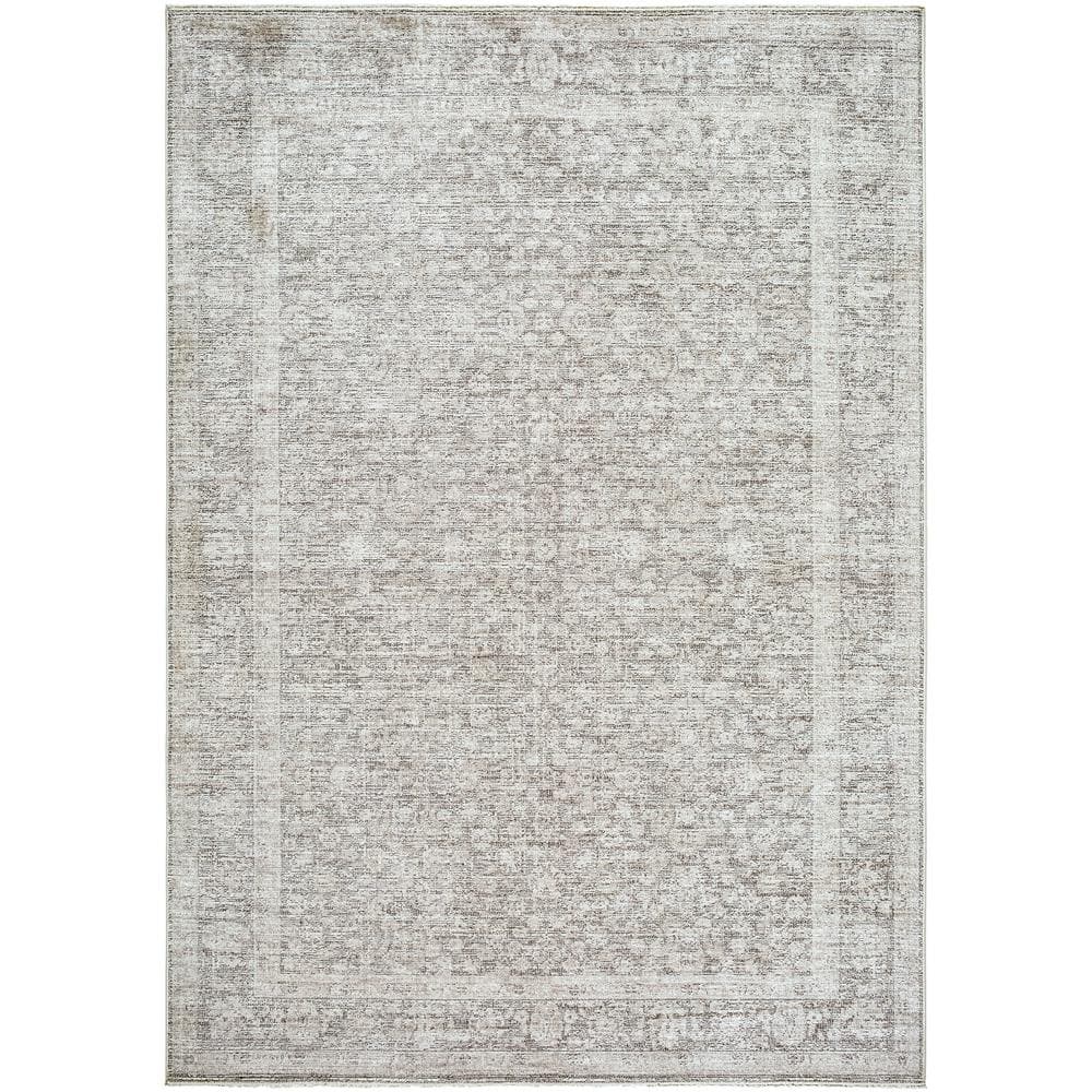 Maria Elena Gray Synthetic Rectangular Area Rug