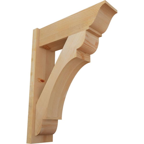 Ekena Millwork 8 in. x 34 in. x 26 in. Douglas Fir Olympic Traditional Rough Sawn Outlooker