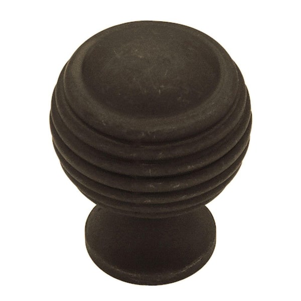 Liberty Astro 1-1/8 in. (28mm) in. Distressed Oil Rubbed Bronze Dome Cabinet Knob