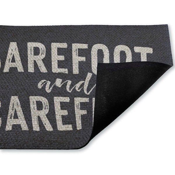 Barefoot & Carefree Summertime Blue 18 in. x 30 in. Polyester Non-Slip Outdoor Door Mat