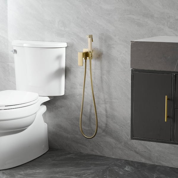 HOMEMYSTIQUE Wall Mount Handheld Bidet Faucet with Single-Handle