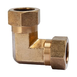 LTWFITTING 1/4-Inch OD x 3/8-Inch Male NPT 90 Degree Compression  Elbow,Brass Compression Fitting(Pack of 5)