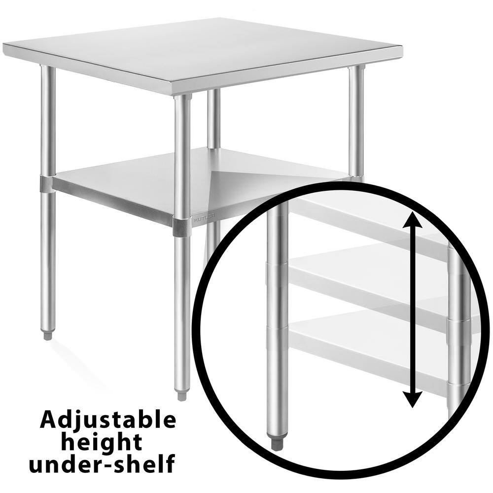 Heavy-Duty Stainless Steel Prep & Work Table with Wheels