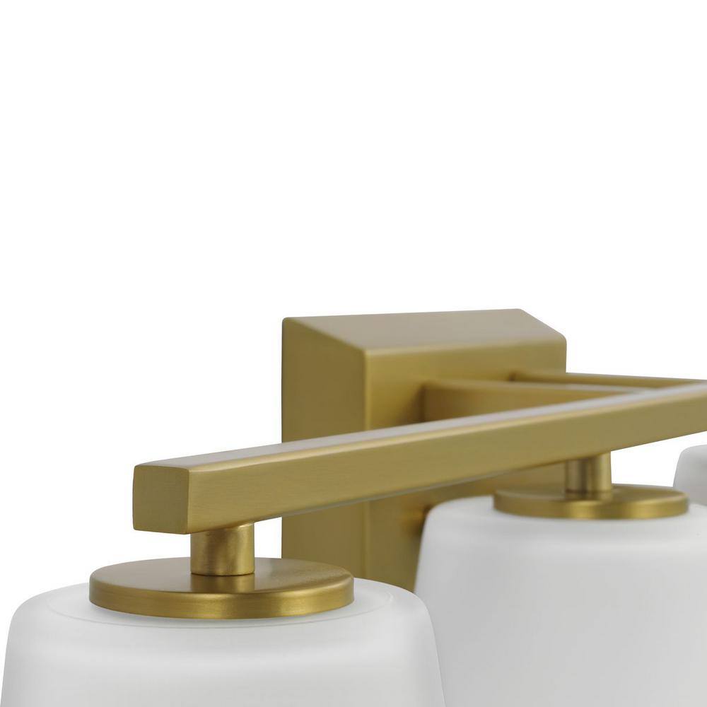 Brushed Gold 4-Light Dimmable Bath Vanity Fixture
