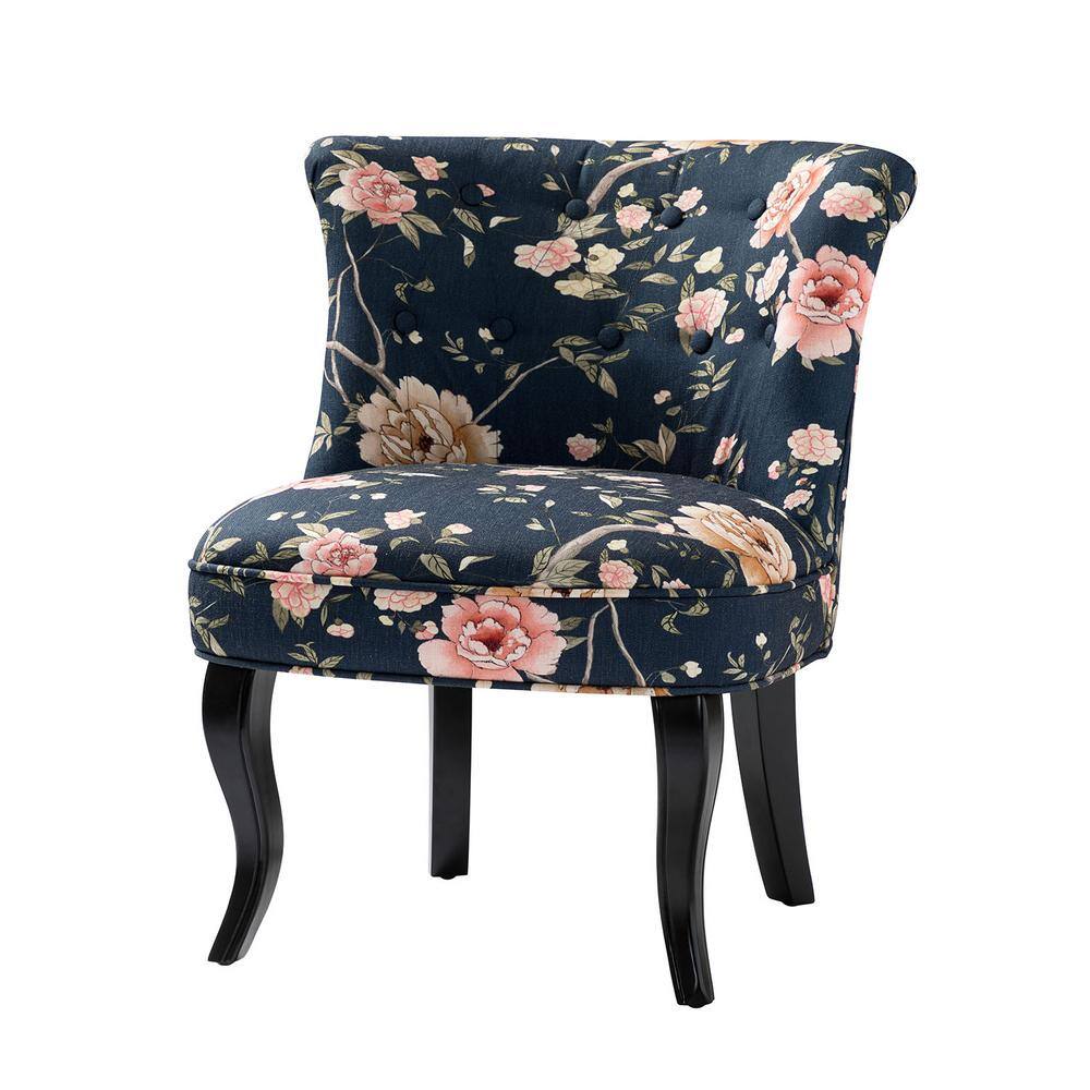 JAYDEN CREATION Bella Floral Tufted Side Chair CHS0023-FLR - The Home Depot