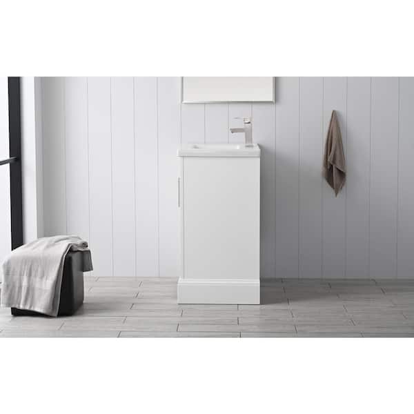 Vannes 30 in. W x 18 in. D x 34.5 in. H Bathroom Vanity in White with Ceramic Top