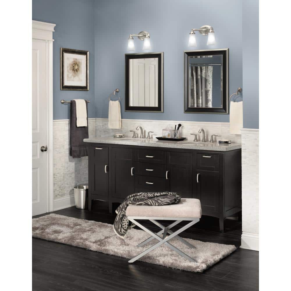 Brushed Nickel 3-Piece Bathroom Hardware Set with 24" Towel Bar