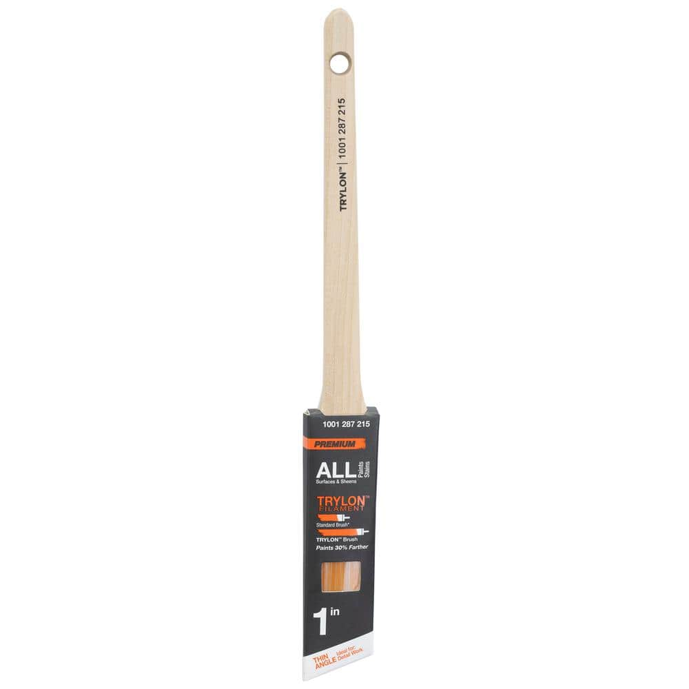  Premium 1 in. Polyester Trylon Thin Angled Sash Paint Brush