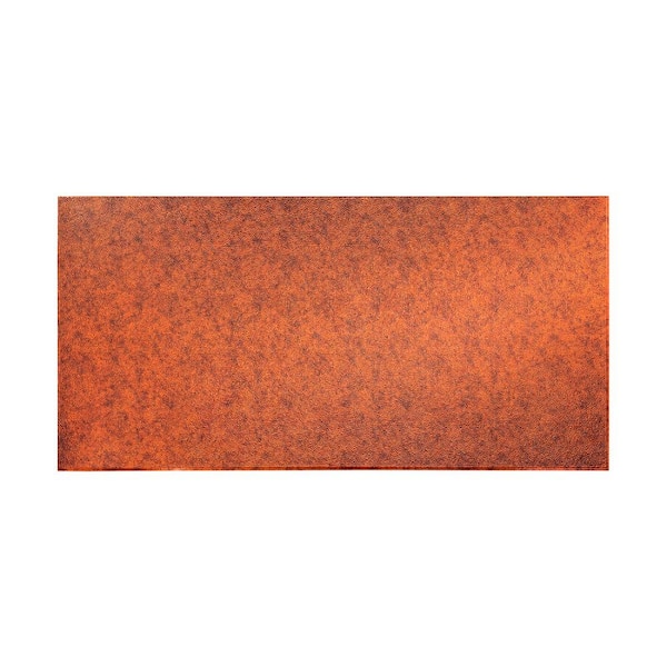 Fasade 96 in. x 48 in. Hammered Decorative Wall Panel in Moonstone Copper