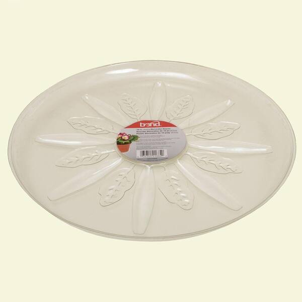 Bond Manufacturing 16 in. Heavy Duty Clear Plastic Saucer (12-Saucers per Pack)