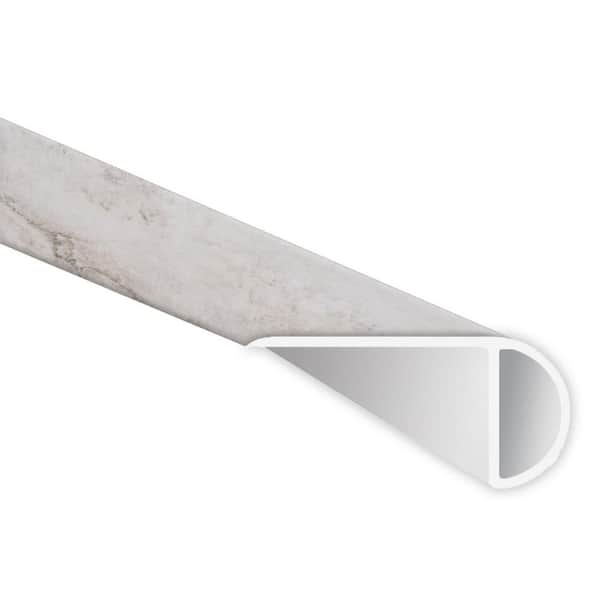 A&A Surfaces Adelaide Mist 1 in. T x 2.23 in. W x 94 in. L Luxury Vinyl Overlapping Stair Nose Molding