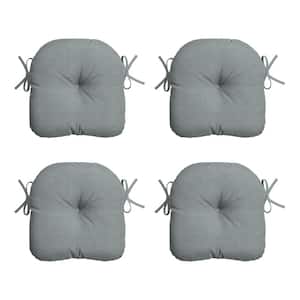 14.5 in. x 15 in. Stone Grey Leala Rectangle Outdoor Seat Cushion (4-Pack)