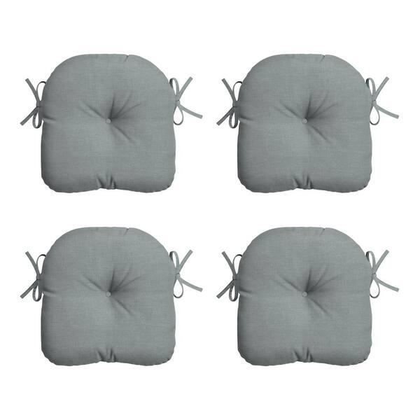 ARDEN SELECTIONS 14.5 in. x 15 in. Stone Grey Leala Rectangle Outdoor Seat Cushion (4-Pack)