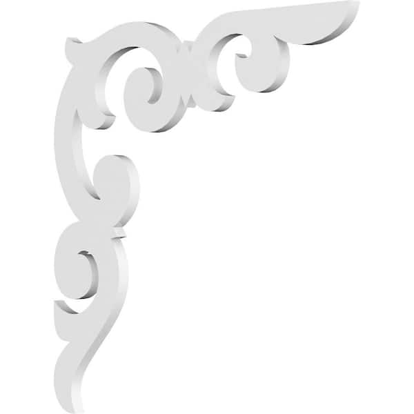 Ekena Millwork 5/8 in. W x 6 in. H x 4 in. D PVC Brontes Bracket