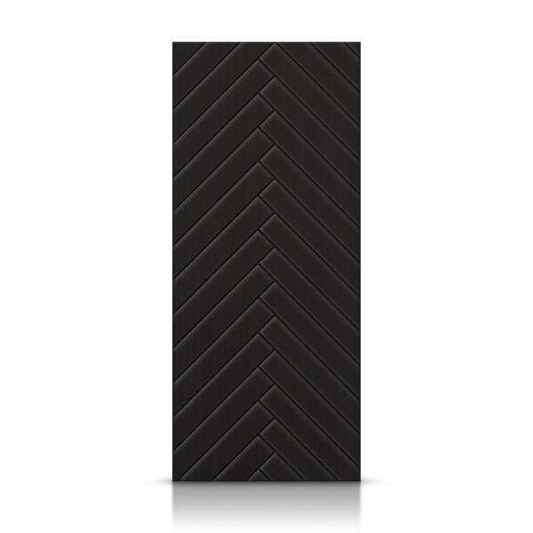 CALHOME 30 in. x 84 in. Hollow Core Black Painted Composite MDF Interior Door Slab