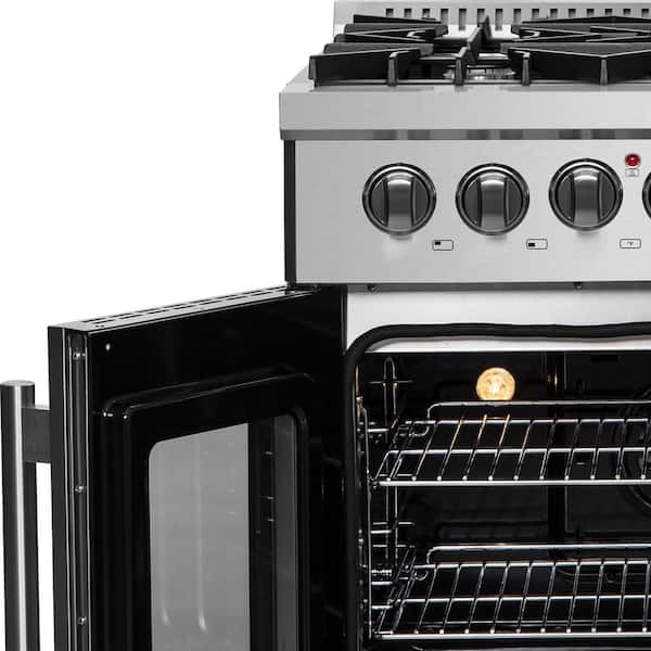 Heavy Duty Stove - 4 Burners - Double Unit - 70cm Deep - with Oven - Gas