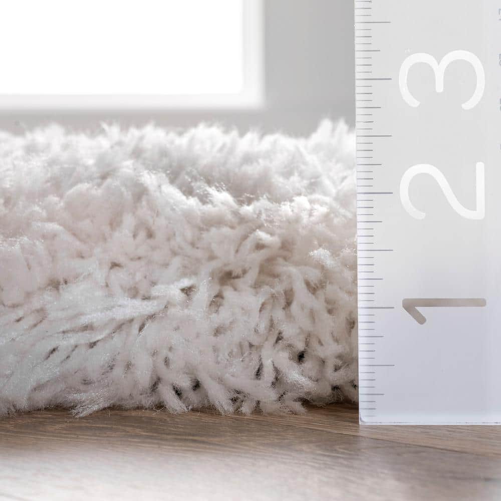 Ivory Bliss Tufted Handmade Shag Rug 4' x 6'