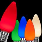 OptiCore C9 LED Multi-Color Smooth/Opaque Christmas Light Bulbs (25-Pack)