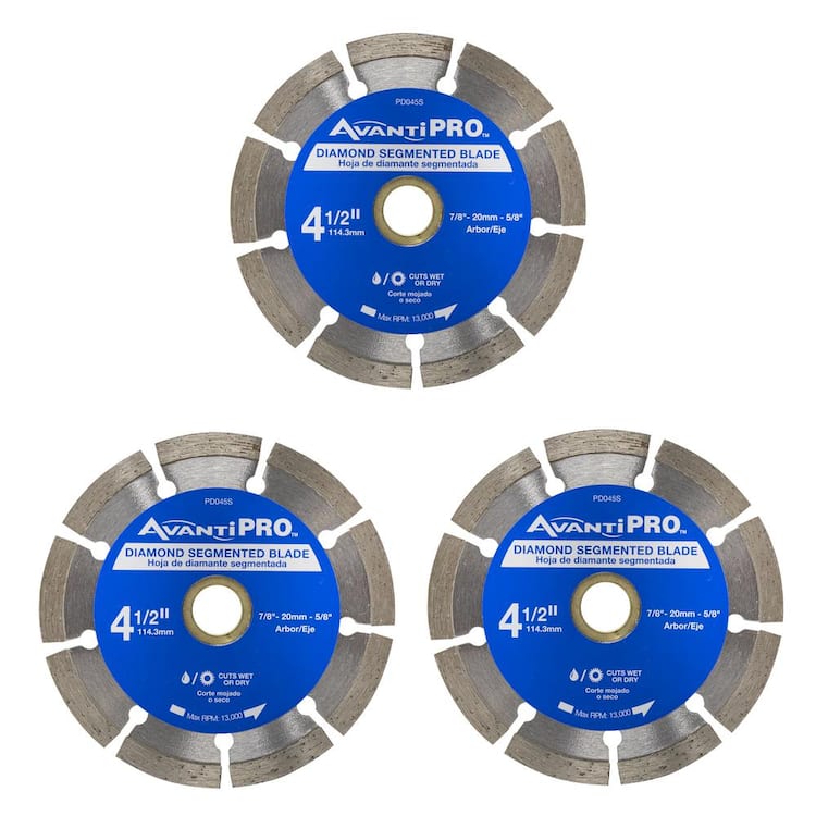 Avanti Pro 4.5 in. Segmented Diamond Blade (3-Pack)