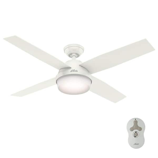 Hunter Dempsey 52 In Led Indoor, Hunter Outdoor Ceiling Fans With Lights White
