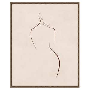 "Silhouette 45" by Emel Tunaboylu 1-Piece Floater Frame Giclee Abstract Canvas Art Print 28 in. x 23 in.