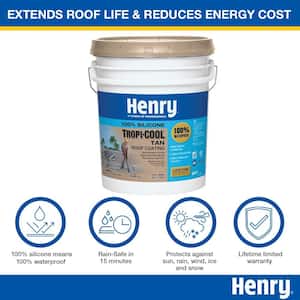 887T Tropi-Cool Tan 100% Silicone Reflective Roof Coating 4.75 gal.