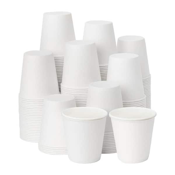 2.4 in. White Family Disposable Paper Small Coffee Cups for Bathroom Parties Picnics Mouthwash (300 Per Case)