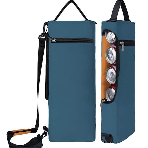 6 qt. Capacity Soft-Sided Insulated Cooler Bag with Ice Packs Grey Camo Holds Cans Wine Bottles Golf Bag Sleeve