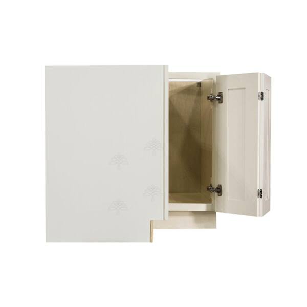 LIFEART CABINETRY Princeton Assembled 36 in. x 34.5 in. x 24 in. Base Lazy Susan Cabinet in Off-White
