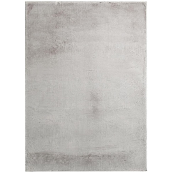 Home Decorators Collection Piper Light Grey 2 ft. x 3 ft. Solid Polyester Scatter Area Rug