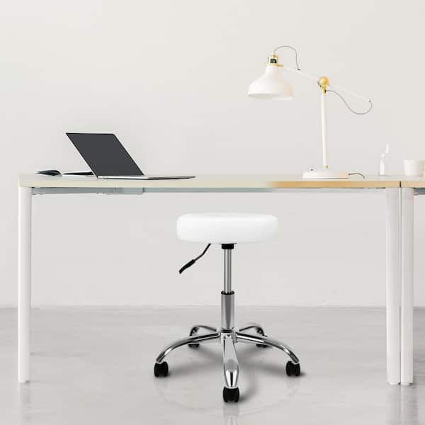 White round desk online chair