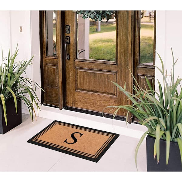 Thick Rubber Plaid Door Mats for Outdoor Kitchen Carpet Rugs Non