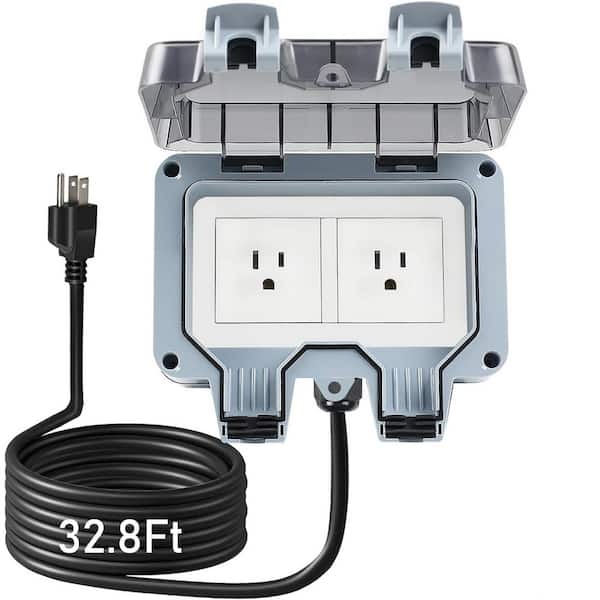 Waterproof Weatherproof Electrical Outdoor Power-Outlet Outdoor Plug Socket Lockable Socket with Clear Cover