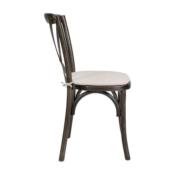 Early American Wood Cross Back Chair (Set of 2)