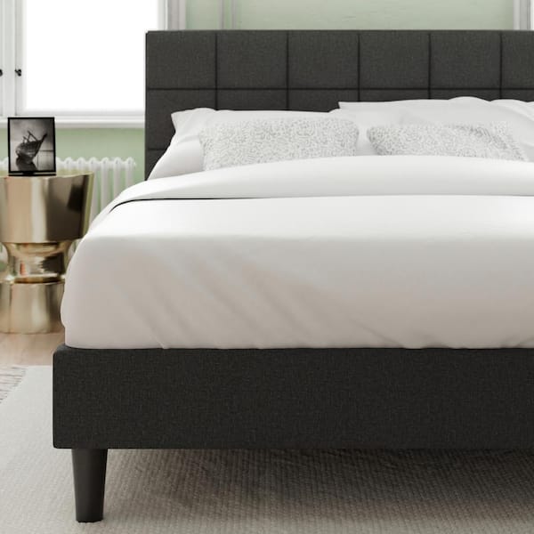 Zinus Axel Gray Frame King Upholstered Platform Bed CLO Zinus Axel Gray Frame King Upholstered Platform Bed CLO