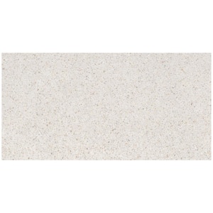 Spanish Pureform Terrazzo 12 in. x 24 in. x 9mm Porcelain Floor and Wall Tile Case - Cream (5 PCS, 10.76 Sq. Ft.)