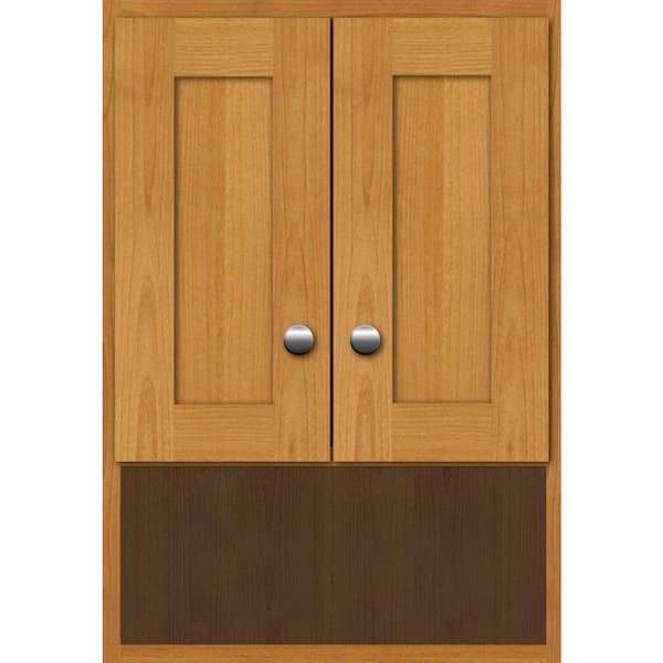 Simplicity by Strasser Ultraline 24 in. W x 8.5 in. D x 26 in. H Simplicity Wall Cabinet/Toilet Topper/Over the John in Natural Alder