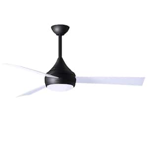 Donaire 52 in. Integrated LED Indoor/Outdoor Black Ceiling Fan with Remote Control Included