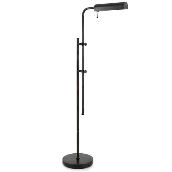 62.5 in. Antique Bronze Industrial 1-Light 3CCT LED Pharmacy Floor Lamp for Living Room with Metal Shade