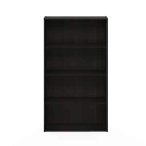 Furinno Pasir 41.7 in. Columbia Walnut Wood 4 -Shelf Modern Bookcase ...