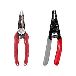 7.75 in. Combination Electricians 6-in-1 Wire Strippers Pliers with 12-16 AWG NM Wire Stripper and Cutter (2-Piece)